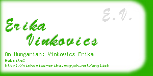 erika vinkovics business card